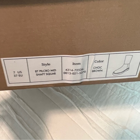 NWT Anthropologie x Pilcro Leather Chocolate Brown mid calf Boots Size 7 - Picture 9 of 11